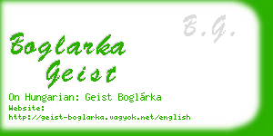 boglarka geist business card